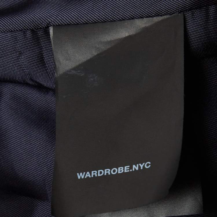 Pre Owned Wadrobe NYC Navy Blue Pin Striped Wool Blazer S