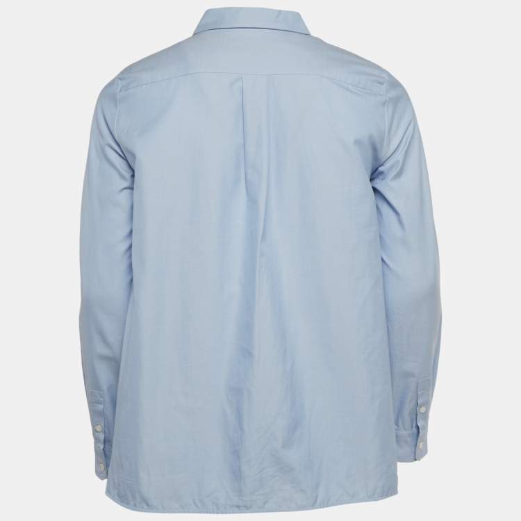 مملوكة مسبقًا Weekend Max Mara Blue Cotton Long Sleeve Shirt S