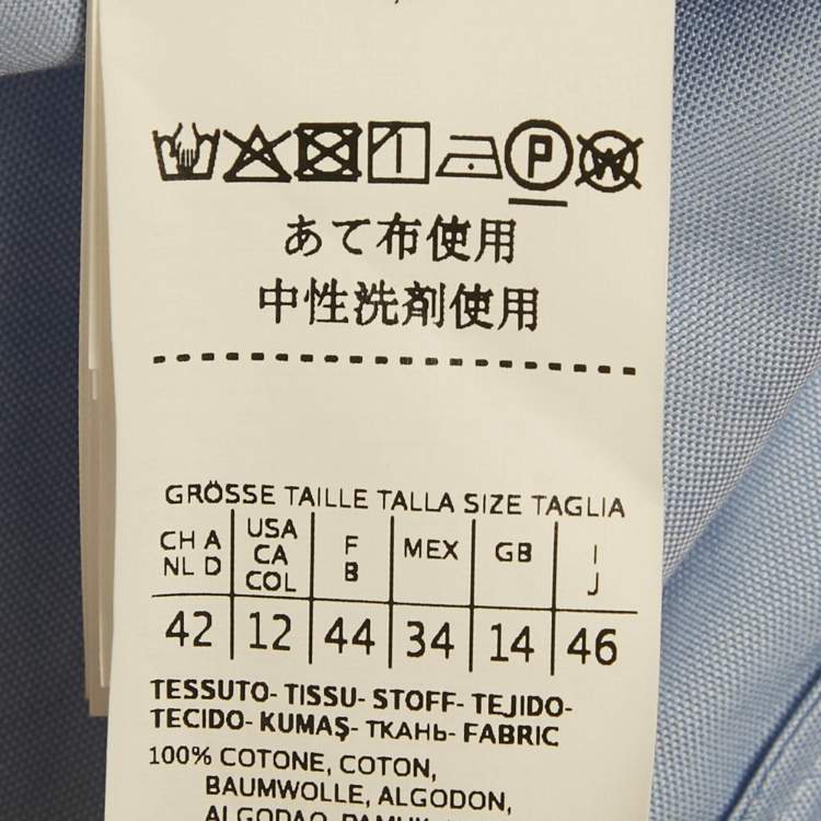 مملوكة مسبقًا Weekend Max Mara Blue Cotton Long Sleeve Shirt S