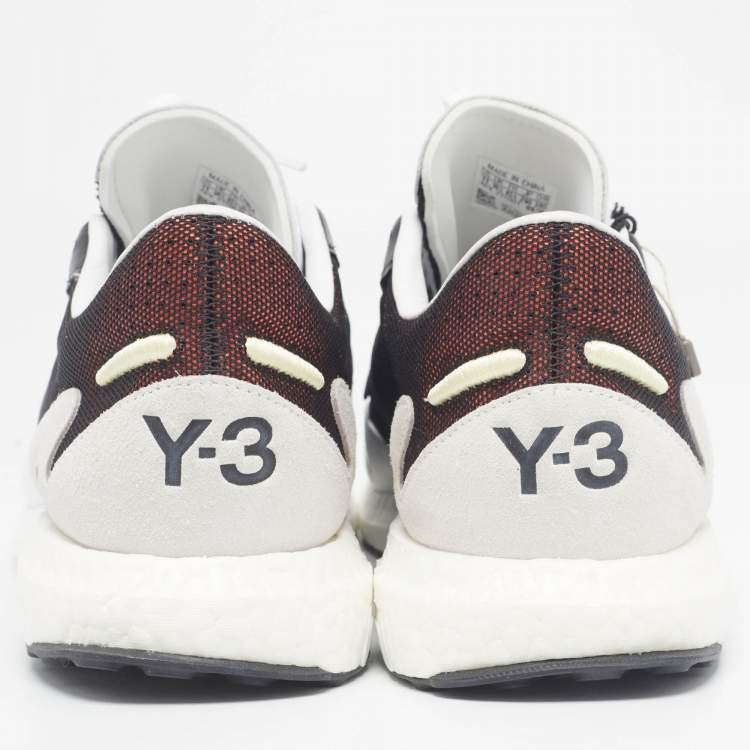 Pre Owned Y-3 x Adidas Multicolor Mesh and Leather Rhisu Run Sneakers Size 45 1/3