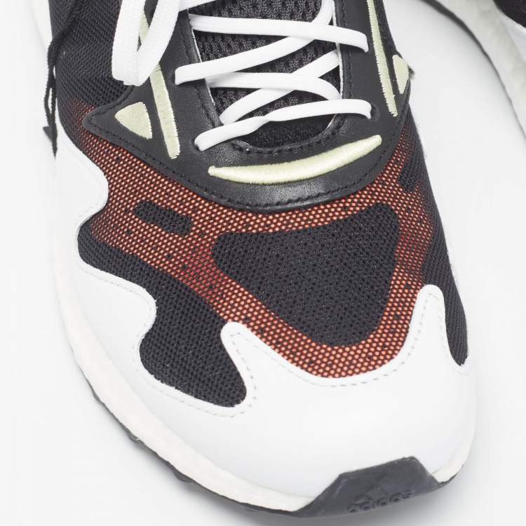 Pre Owned Y-3 x Adidas Multicolor Mesh and Leather Rhisu Run Sneakers Size 45 1/3
