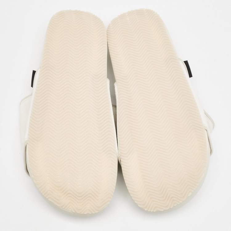 Pre Owned Y-3 Grey Suede Flat Slides Size 42