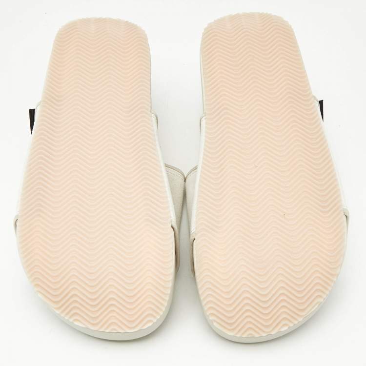 مملوكة مسبقًا Y-3 Grey Suede Platform Slide Sandals Size 40.5