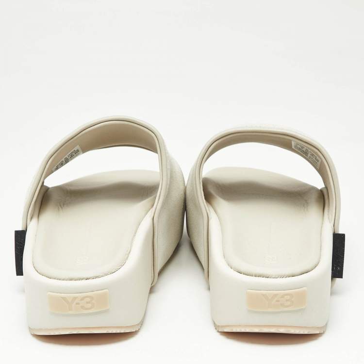 مملوكة مسبقًا Y-3 Grey Suede Platform Slide Sandals Size 40.5