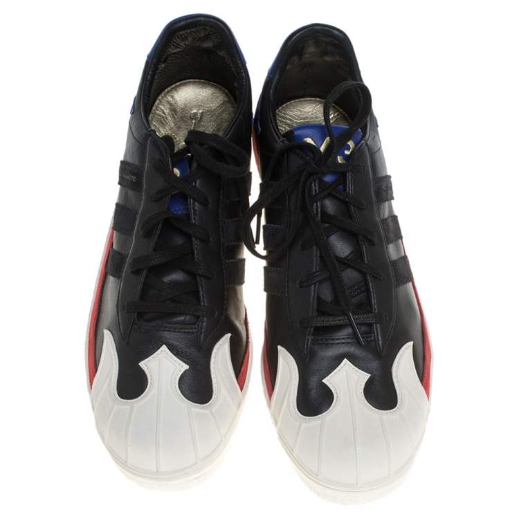 Pre Owned Adidas Y-3 Tricolor Leather And Rubber Nomad Star Low Top Sneakers Size 44 2/3