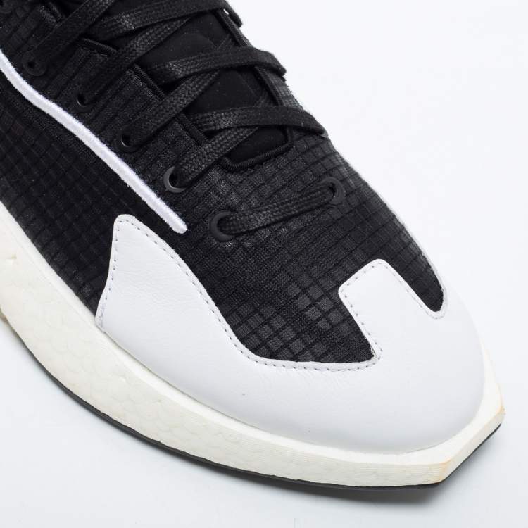 Pre Owned Y-3 Black/White Knit Fabric Makura Chunky Sneakers Size 39.5