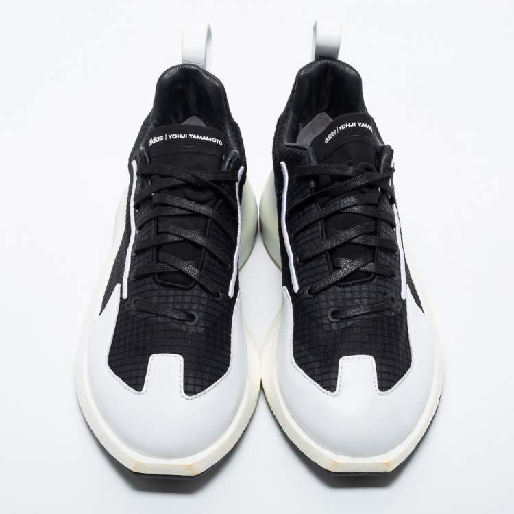 Pre Owned Y-3 Black/White Knit Fabric Makura Chunky Sneakers Size 39.5