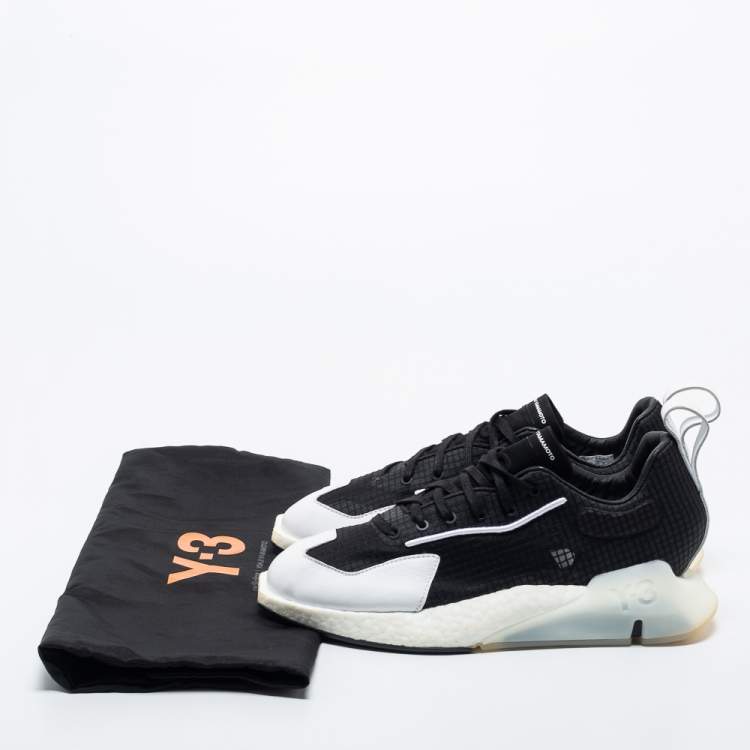 Pre Owned Y-3 Black/White Knit Fabric Makura Chunky Sneakers Size 39.5