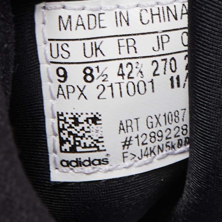 Pre Owned Y-3 x Adidas Black/White Suede and Canvass Makura Low Top Sneakers Size 42.5