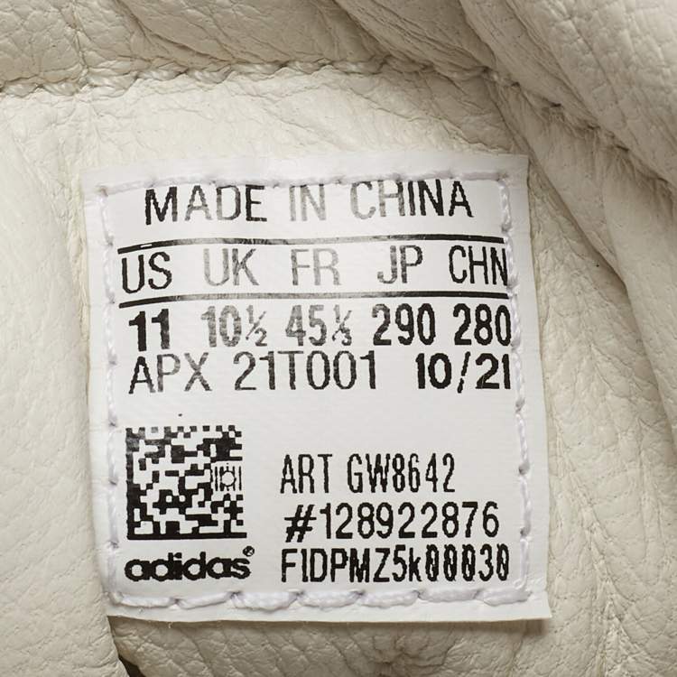 Pre Owned Y-3 White Leather High Top Sneakers Size 44.5