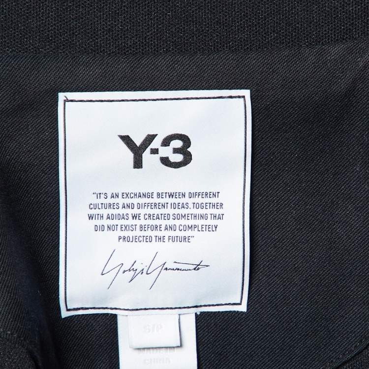 Pre Owned Y-3 Black Jersey Contrast Trim Track Jacket S