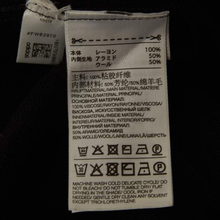 Pre Owned Y-3 Black Mesh Jersey Crew Neck T-Shirt L