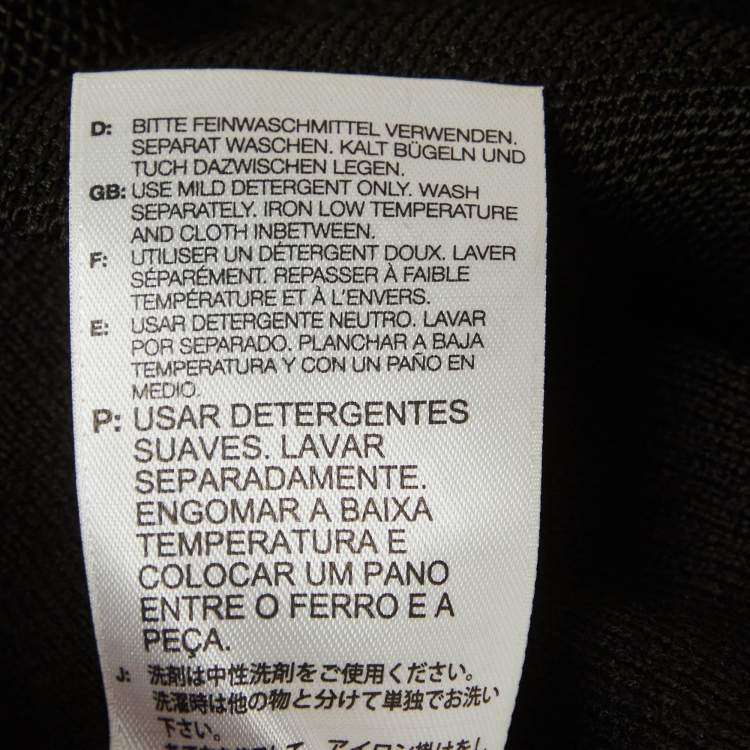 Pre Owned Y-3 Black Mesh Jersey Crew Neck T-Shirt L