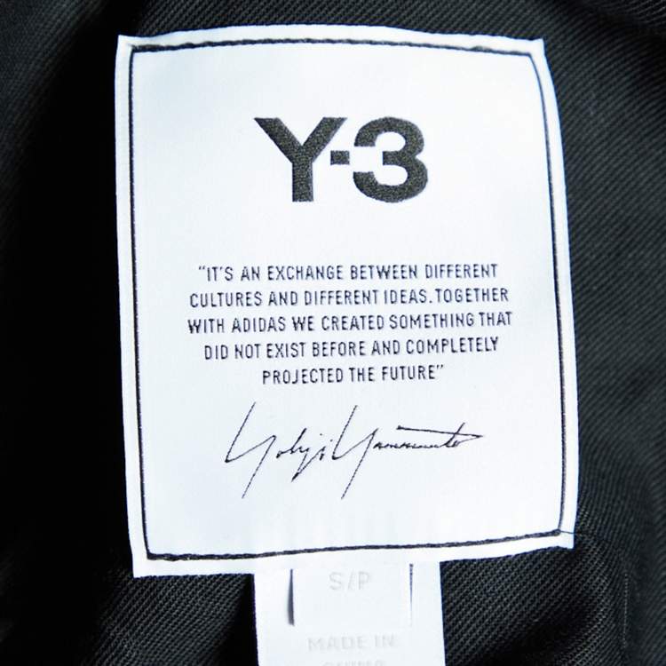 Pre Owned Y-3 Black Cotton Knit Contrast Detail Joggers S
