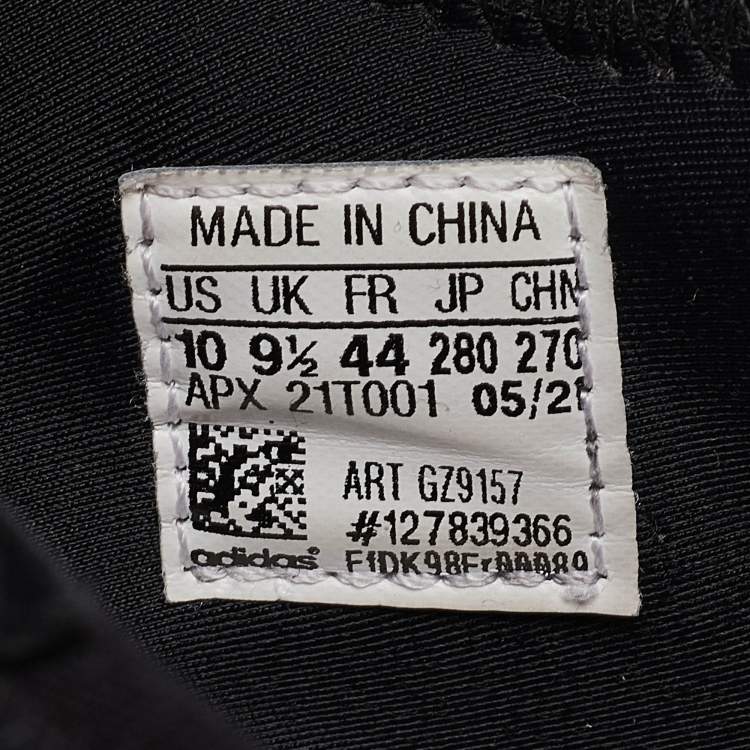 Pre Owned Y-3 x Adidas Black Fabric and Suede Low Top Sneakers Size 44