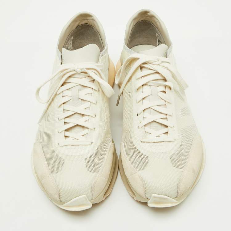Pre Owned Y3 x Adidas White Suede and Mesh S-Gendo Run Sneakers Size 44 2/3