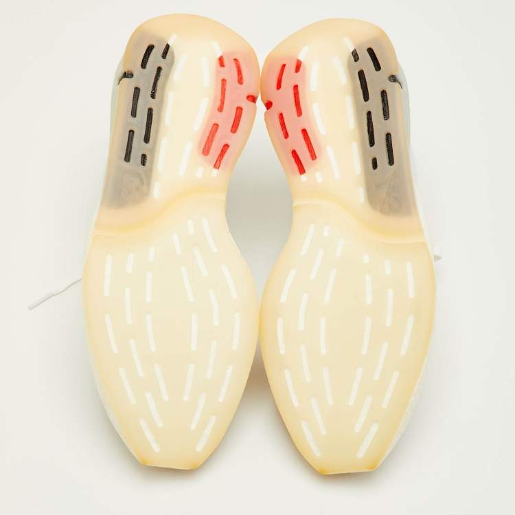 Pre Owned Y-3 Adidas Orisan Size 42 White Mesh and Suede Core White Low Top Sneakers