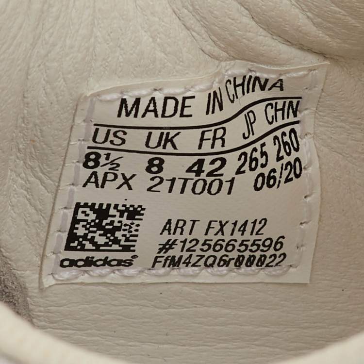 Pre Owned Y-3 Adidas Orisan Size 42 White Mesh and Suede Core White Low Top Sneakers