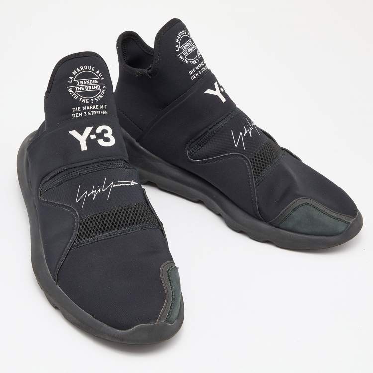 Pre Owned Y3 x Adidas Black Fabric and Mesh Suberou Sneakers Size 43.5