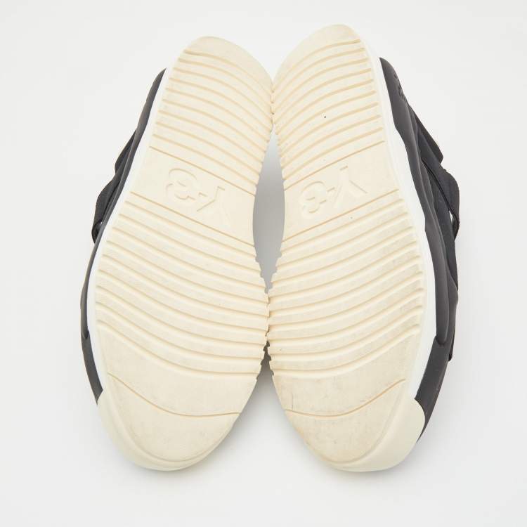 Pre Owned Y-3 Black Elastic Slingback Flat Sandals Size 46