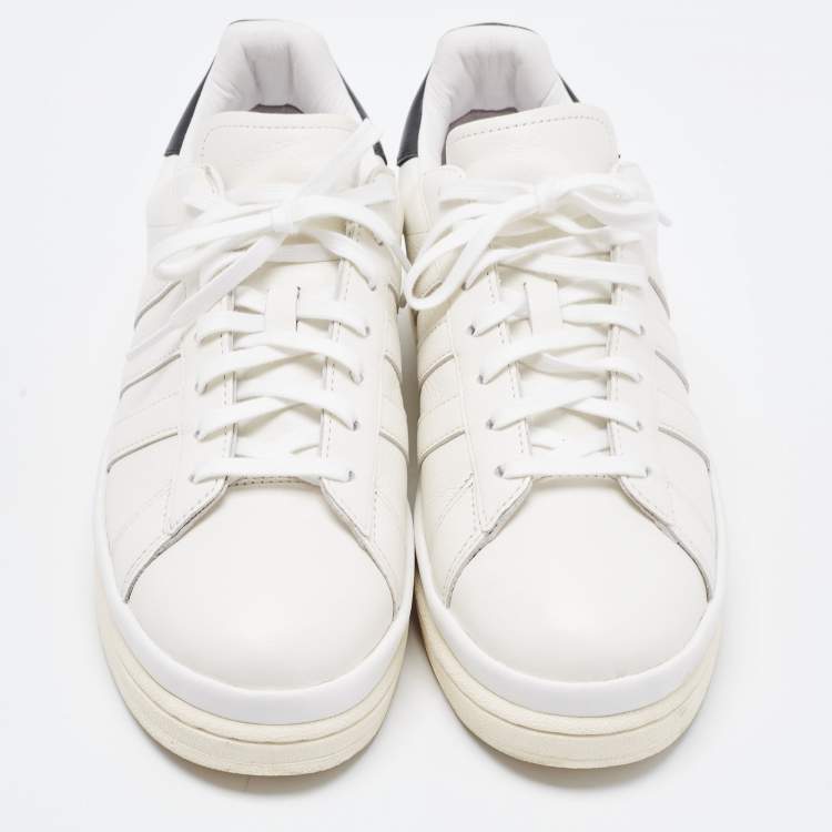 Pre Owned Y-3 White/Black Leather Yohji Star Low-Top Sneakers Size 42 2/3