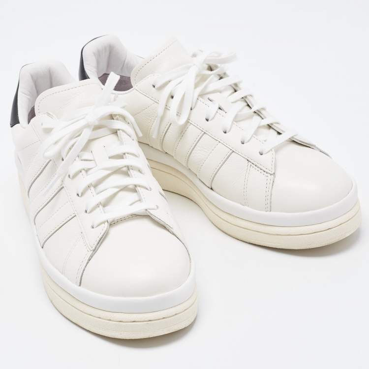 Pre Owned Y-3 White/Black Leather Yohji Star Low-Top Sneakers Size 42 2/3