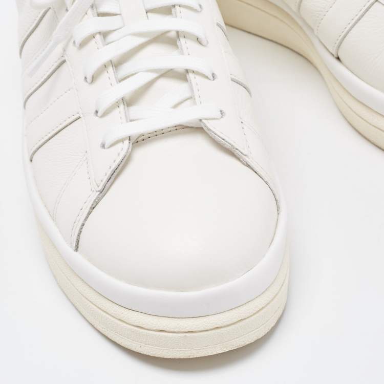 Pre Owned Y-3 White/Black Leather Yohji Star Low-Top Sneakers Size 42 2/3