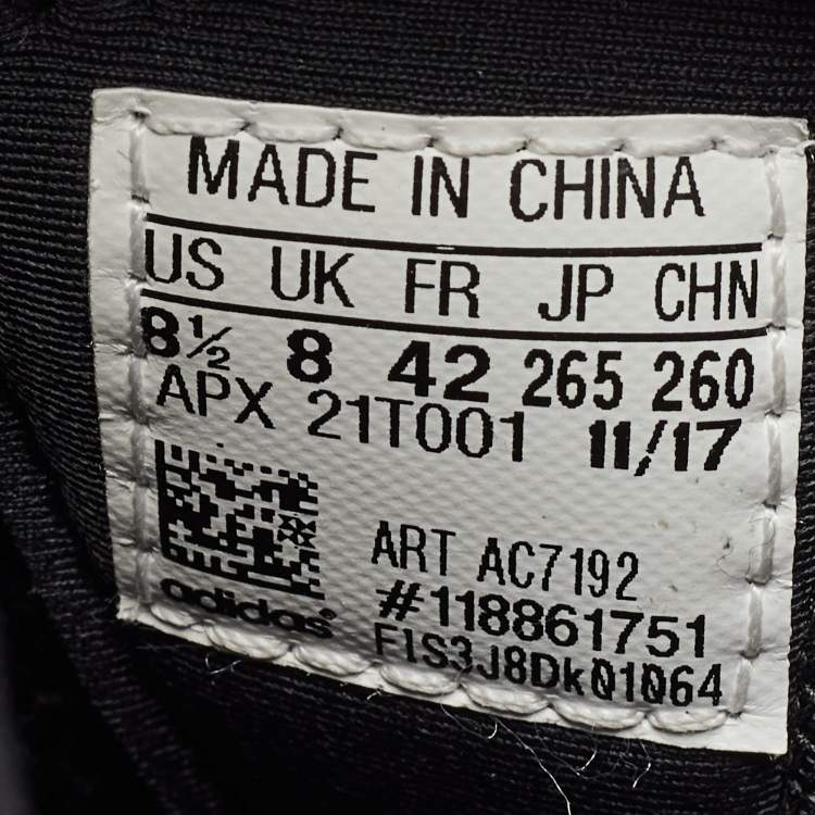 Pre Owned Adidas Y-3 Black Knit Fabric and Leather Harigane Black Chili Pepper Sneakers Size 42