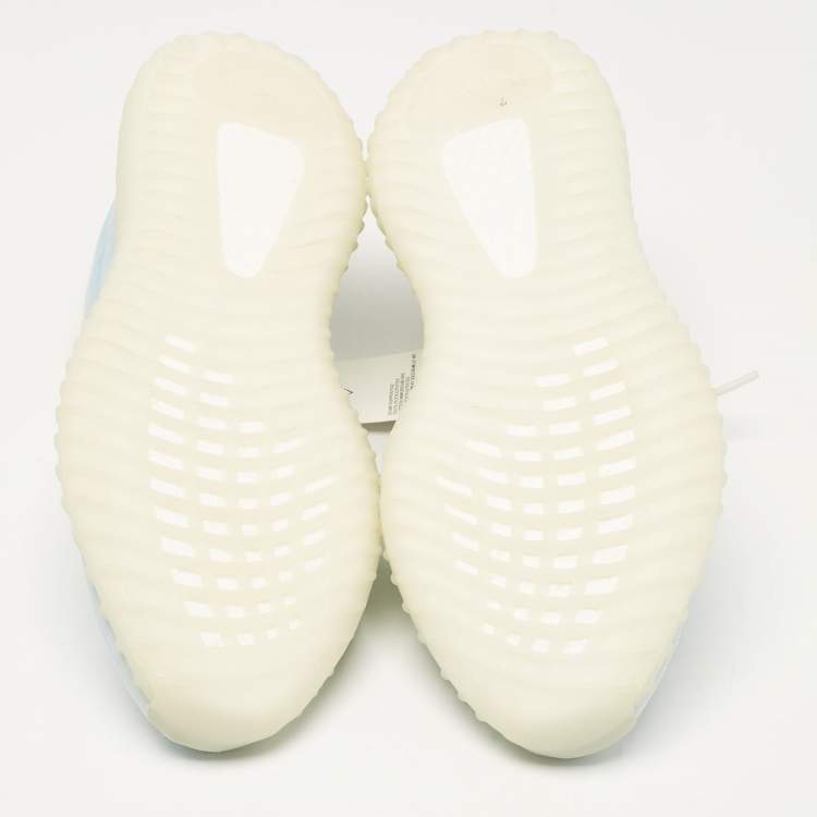 Pre Owned Yeezy x Adidas Blue Mesh Boost 350 V2 Mono Ice Sneakers Size 42
