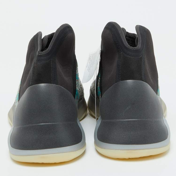 Pre Owned Yeezy x Adidas Multicolor Knit Fabric and Neoprene QNTM Sea Teal Sneakers Size 41 1/3