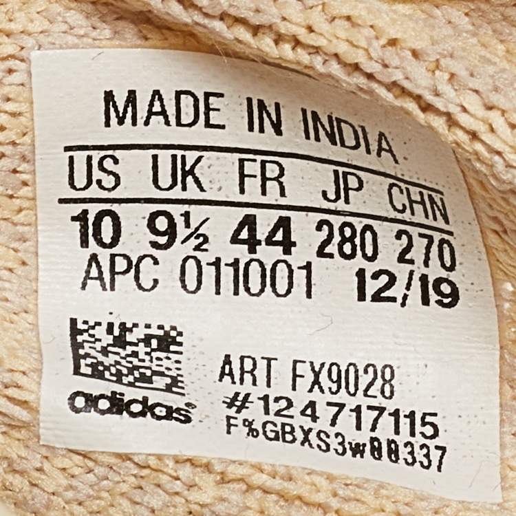 Pre Owned Yeezy x Adidas Beige Knit Boost 350 V2 Sneakers Size 44