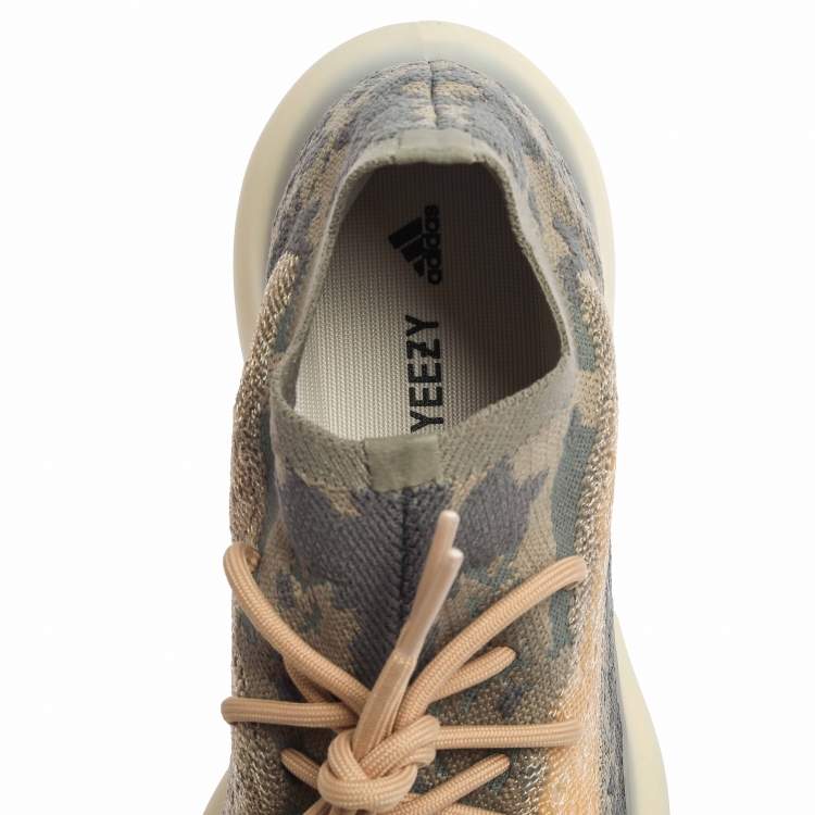 Pre Owned Yeezy x Adidas Multicolor Cotton Knit Boost 380 Mist Sneakers Size 44