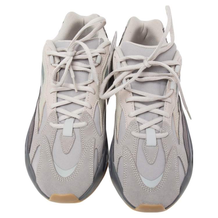 Pre Owned Adidas Yeezy Boost 700 V2 Geode Multicolor Nubuck And Suede Lace Up Sneakers Size 44