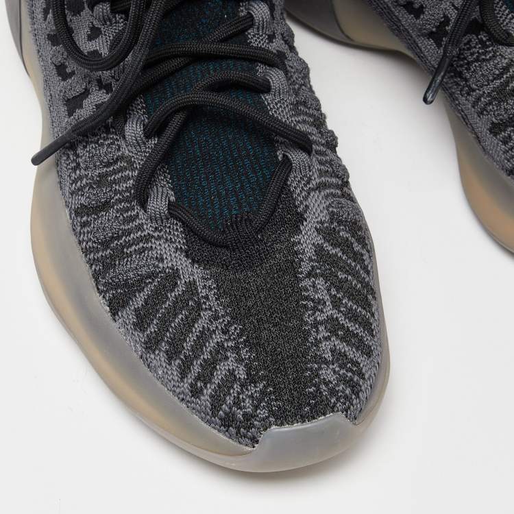 Pre Owned Yeezy X Adidas Knit Fabric Boots V2 Bsktbl High Top Sneakers Size 46