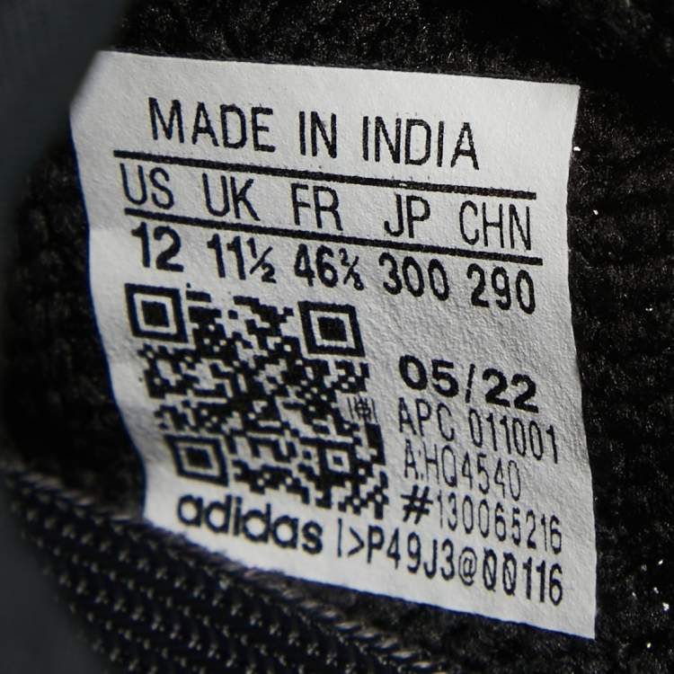 Pre Owned Adidas x Yeezy Black Cotton Knit Boost 350 V2 Sneakers Size 46 2/3