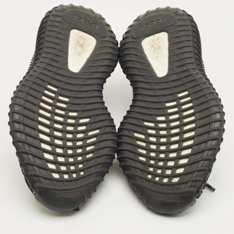 Pre Owned Yeezy Multicolor Knit Fabric Boost 350 V2 Lace Up Sneakers Size 36