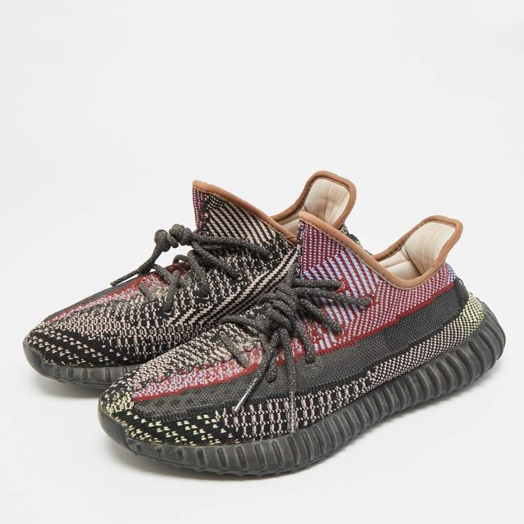 مملوكة مسبقًا Yeezy Boost 350 V2 Size 43.5 Multicolor Knit Fabric Yecheil Lace Up Sneakers