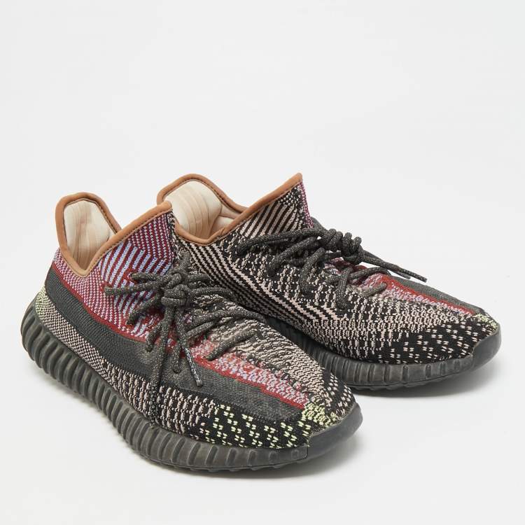مملوكة مسبقًا Yeezy Boost 350 V2 Size 43.5 Multicolor Knit Fabric Yecheil Lace Up Sneakers