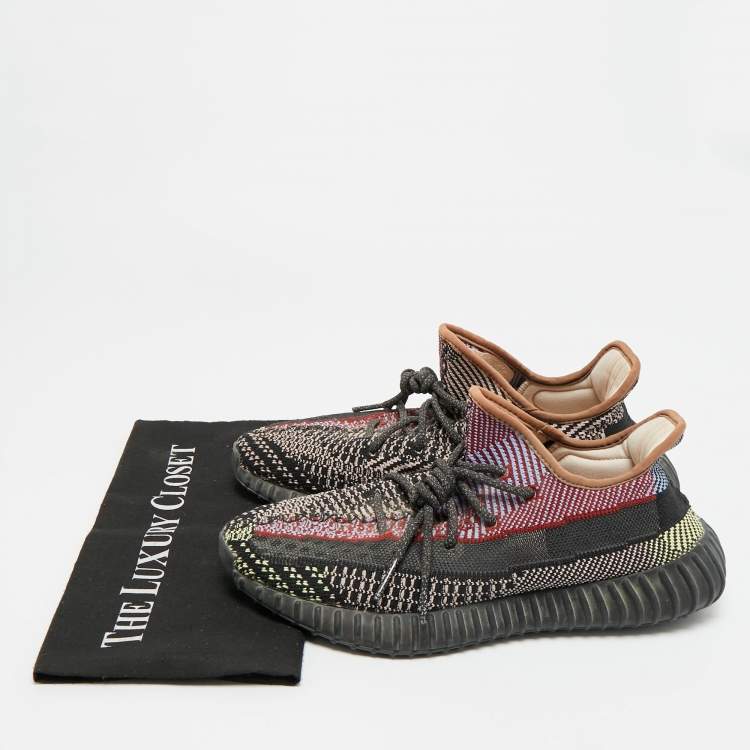 مملوكة مسبقًا Yeezy Boost 350 V2 Size 43.5 Multicolor Knit Fabric Yecheil Lace Up Sneakers