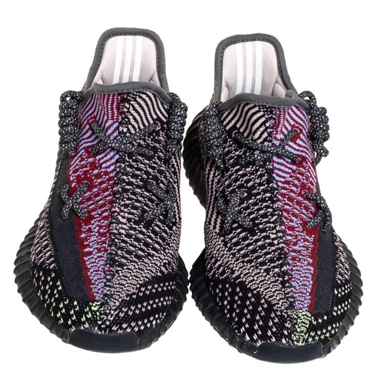 Pre Owned Yeezy Multicolor Yecheil Cotton Knit Boost 350 V2 Sneakers Size 41.5