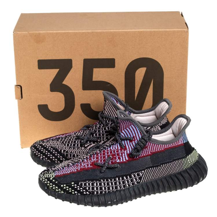 Pre Owned Yeezy Multicolor Yecheil Cotton Knit Boost 350 V2 Sneakers Size 41.5