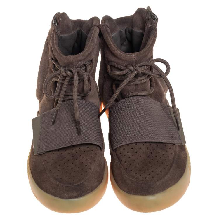 Pre Owned Yeezy x Adidas Brown Suede 750 High Top Sneaker Size 41 1/3