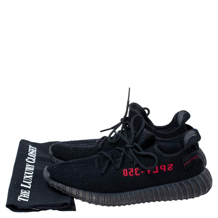 Pre Owned Adidas Yeezy 350 Bred Sneakers Size US 11 (FR 45 1/3)