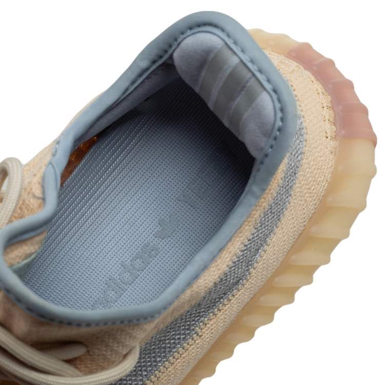 Pre Owned Yeezy x Adiddas Beige Knit Fabric Boost 350 v2 Linen  Sneakers Size 43.5 