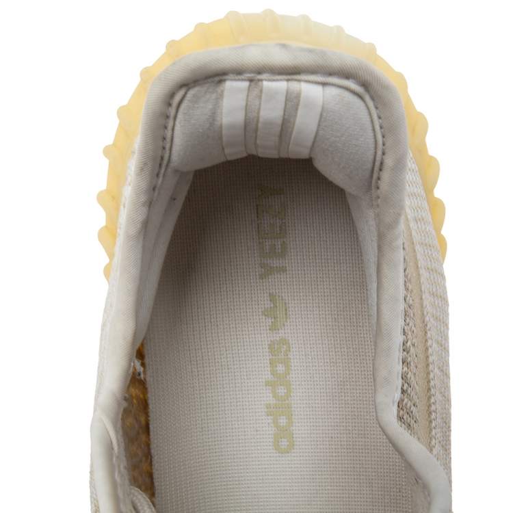 Pre Owned Adidas x Yeezy White/Beige Knit Fabric And Net Yeezy 350 V2 Natural Size 47 1/3 