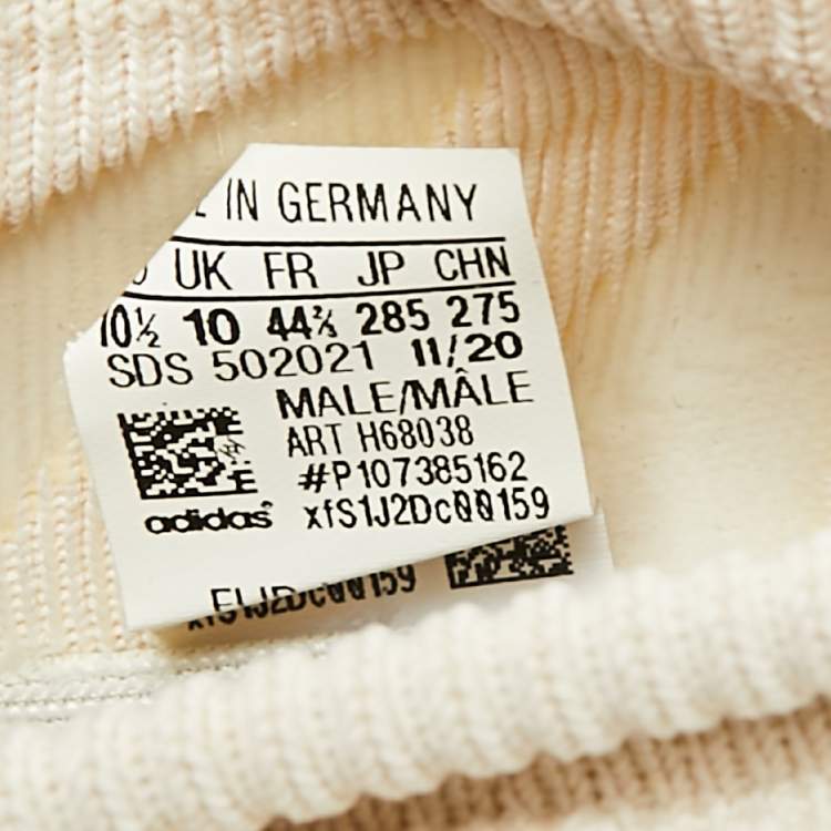 Pre Owned Yeezy x Adidas Cream Knit Fabric 450 Cloud White Sneakers Size 44 2/3