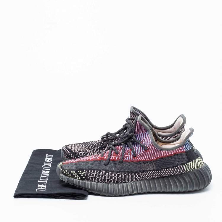 مملوكة مسبقًا Yeezy x Adidas Multicolor Knit Fabric Boost 350 V2 Yecheil Sneakers Size 43 1/3