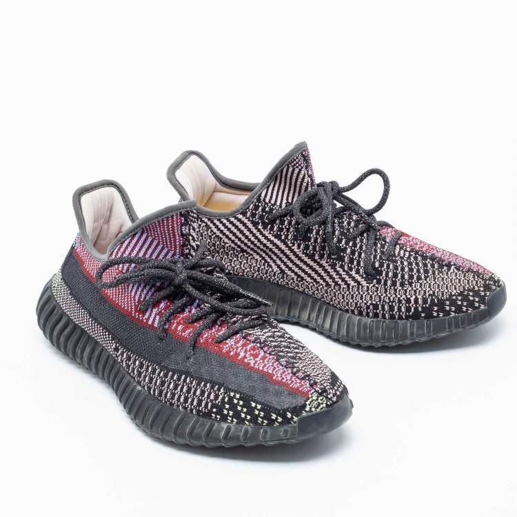 مملوكة مسبقًا Yeezy x Adidas Multicolor Knit Fabric Boost 350 V2 Yecheil Sneakers Size 43 1/3
