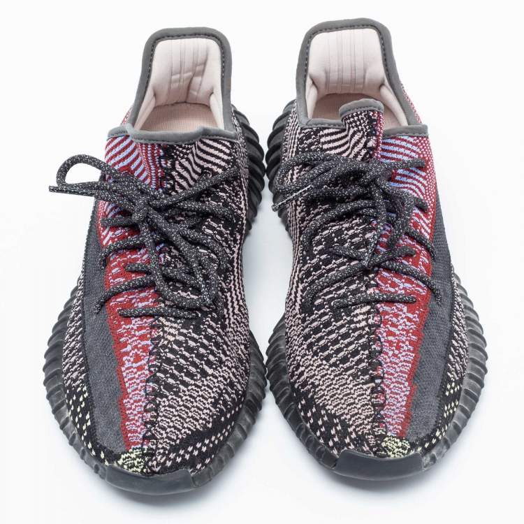مملوكة مسبقًا Yeezy x Adidas Multicolor Knit Fabric Boost 350 V2 Yecheil Sneakers Size 43 1/3