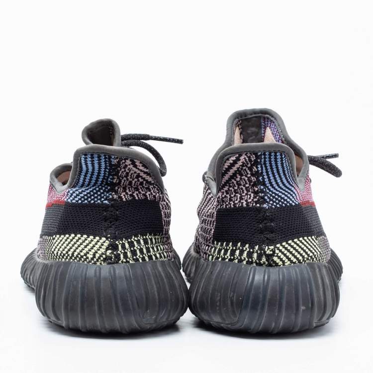 مملوكة مسبقًا Yeezy x Adidas Multicolor Knit Fabric Boost 350 V2 Yecheil Sneakers Size 43 1/3